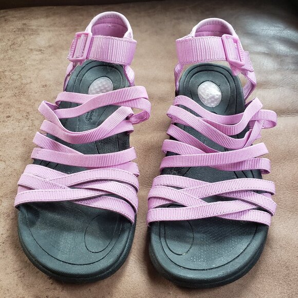 Strappy pink Dr. Scholl's sandals 9M - Picture 1 of 3